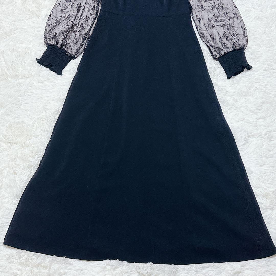 ANDRESD アンドレスド スリーブエンブロイダリードレス ブラック L