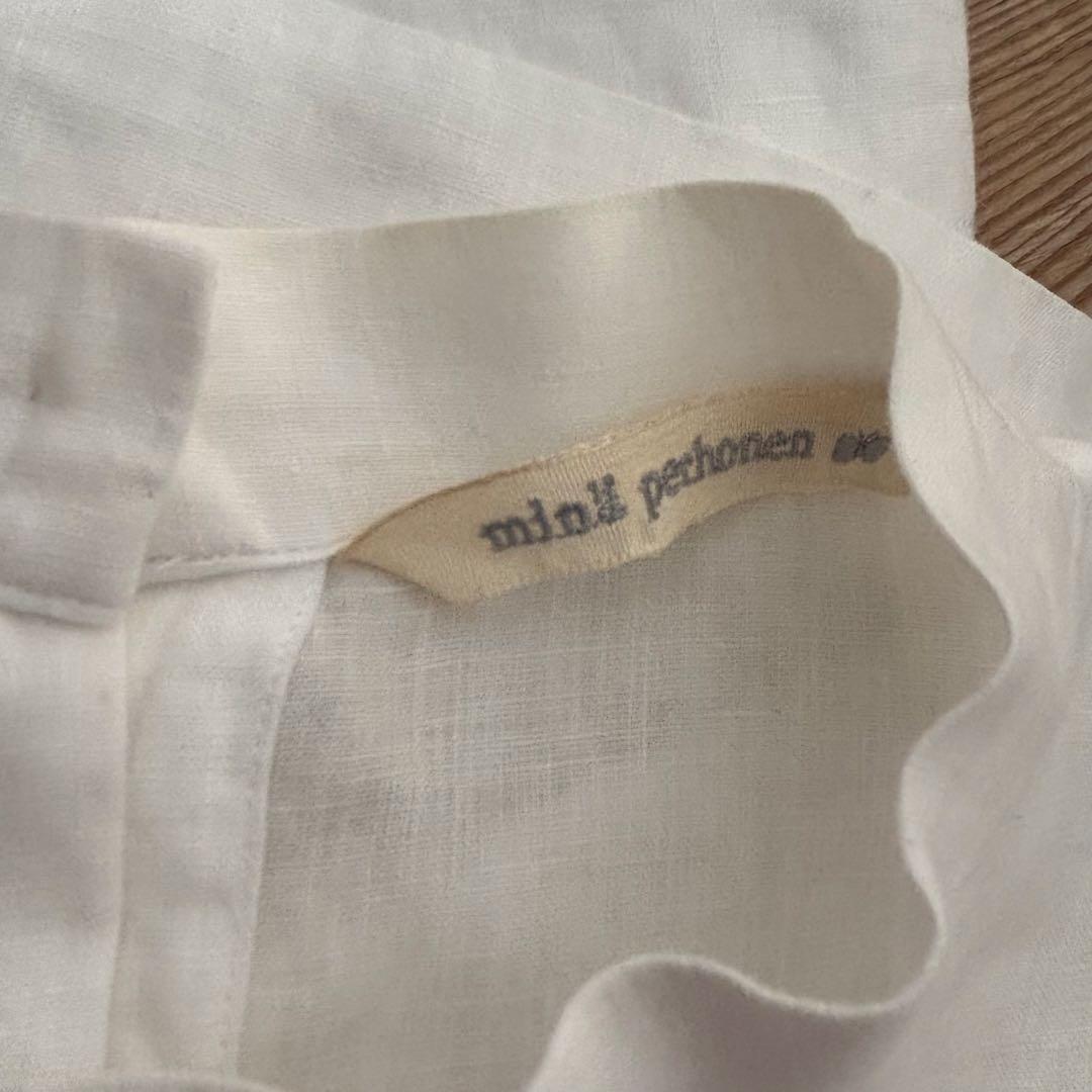 mina perhonen麻ワンピース　38サイズ　ホワイト