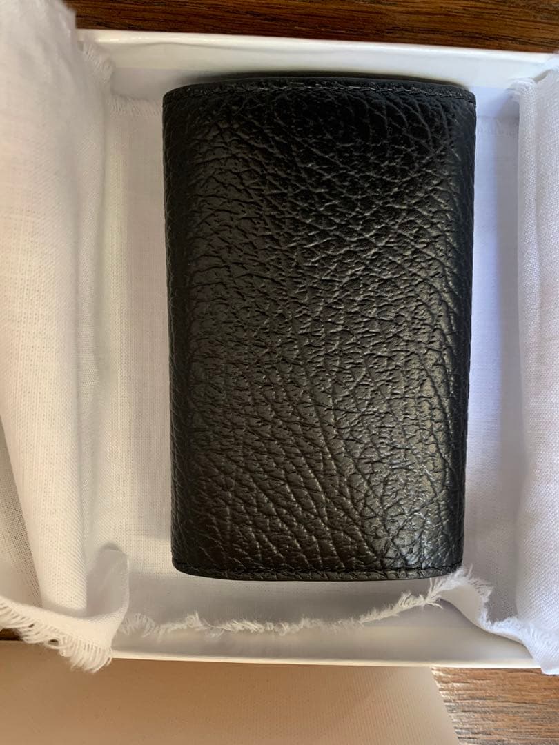 Maison Margiela4ステッチレザーキーケースブラック