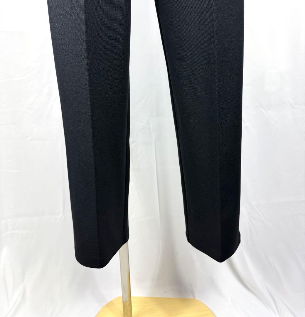 新作BEAMS ストレッチ接触冷感ダブルフェイス梨地パンツSize:L BK
