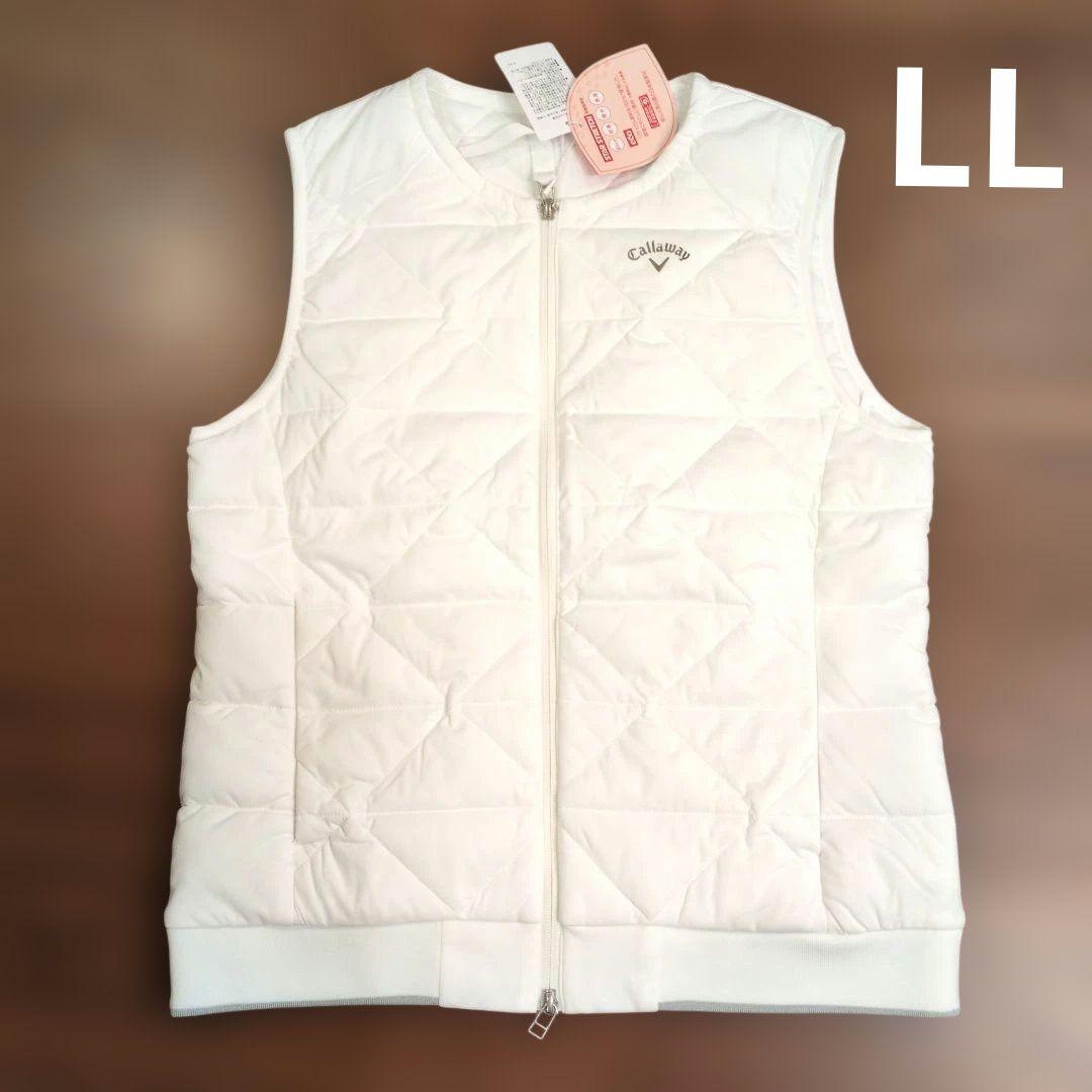 【新品】Callaway キャロウェイゴルフレディース ベスト ホワイト LL