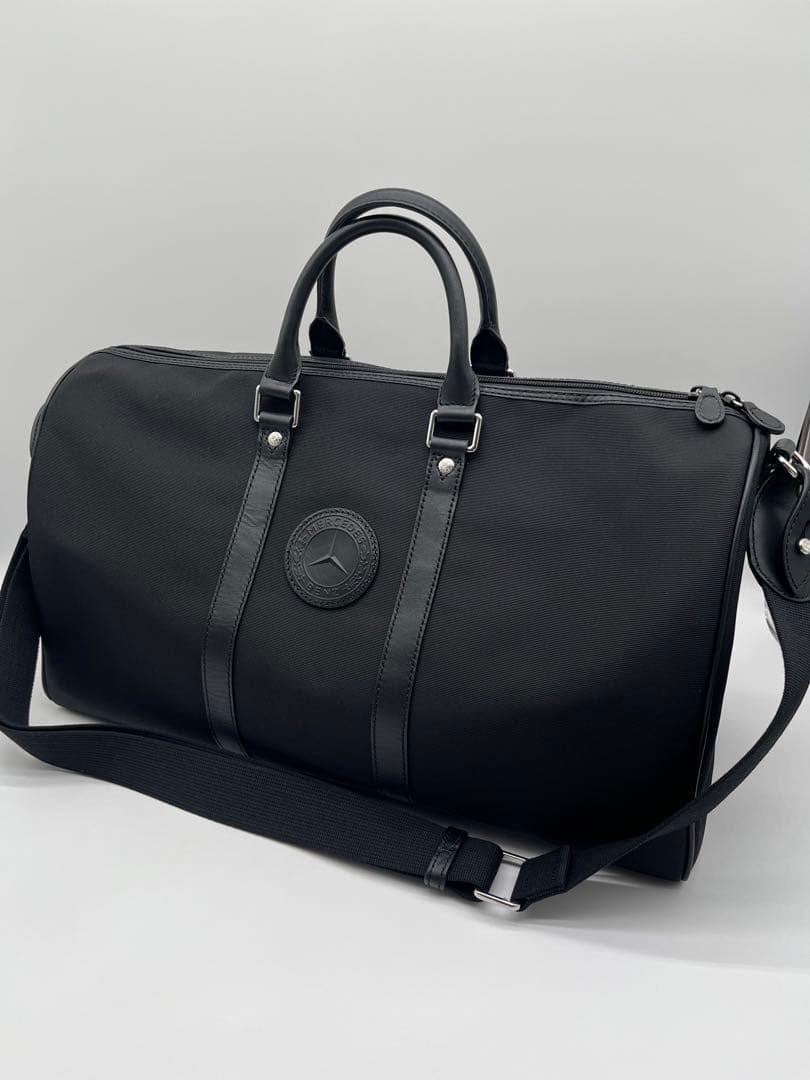 美品 ハンティングワールド メルセデスベンツ ボストンバッグ 2way 黒 A4