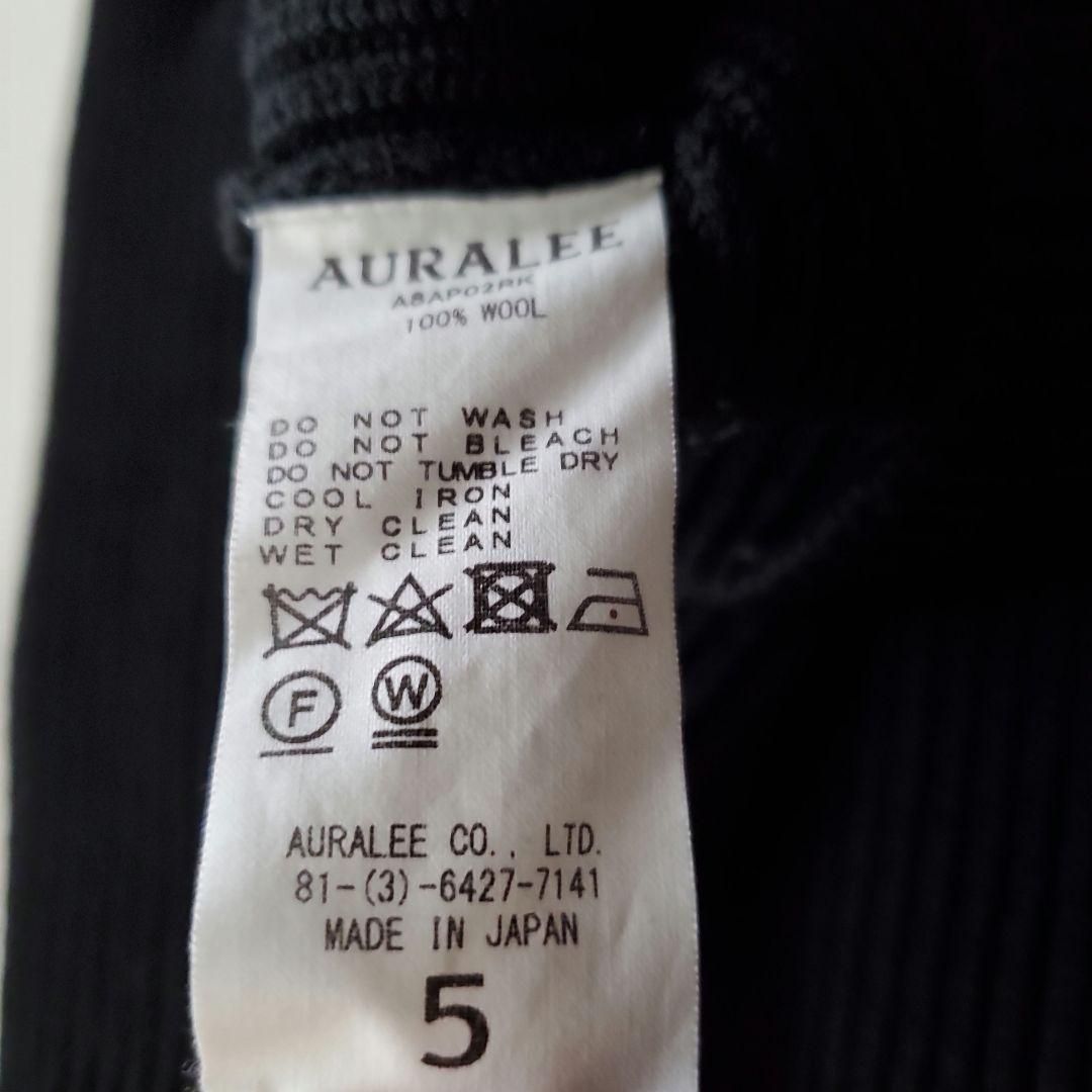 トップス AURALEE SUPER FINE WOOL RIB KNIT BIG P/O
