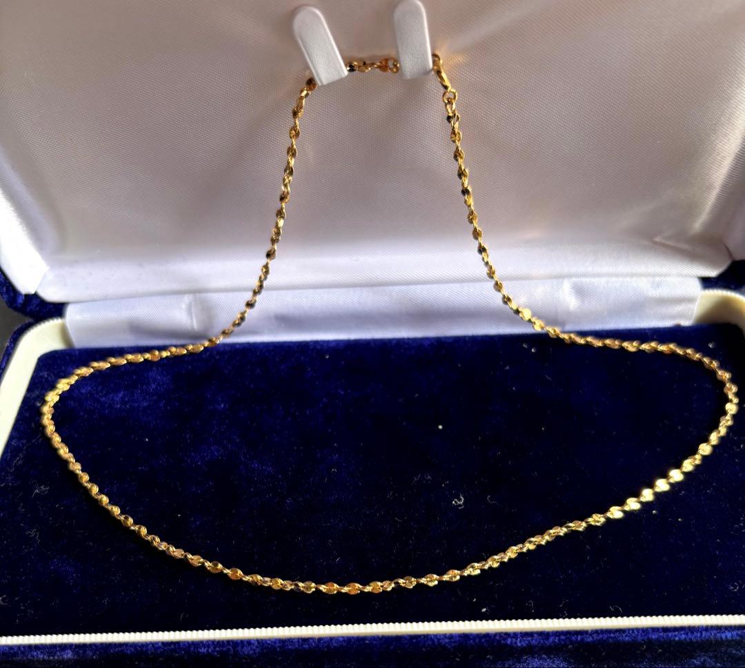 ゆ*み様 22 ペタル　チェーン ネックレス シンプル　遺品整理　ゴールド　ツイ