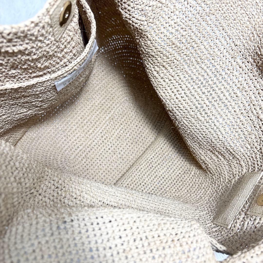 ☆美品☆HEIDI  ハイディクライン カゴバッグ ラフィア フリンジ