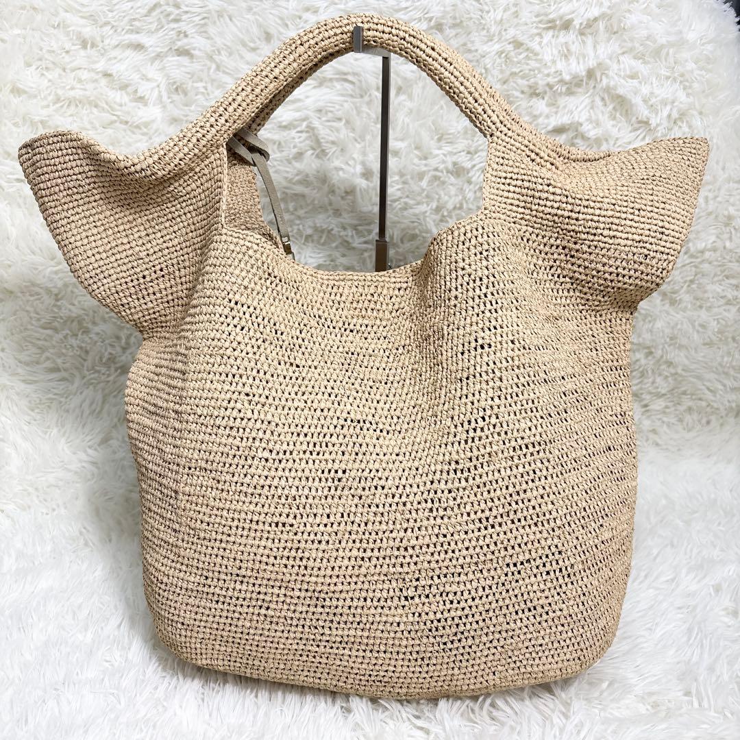 ☆美品☆HEIDI  ハイディクライン カゴバッグ ラフィア フリンジ