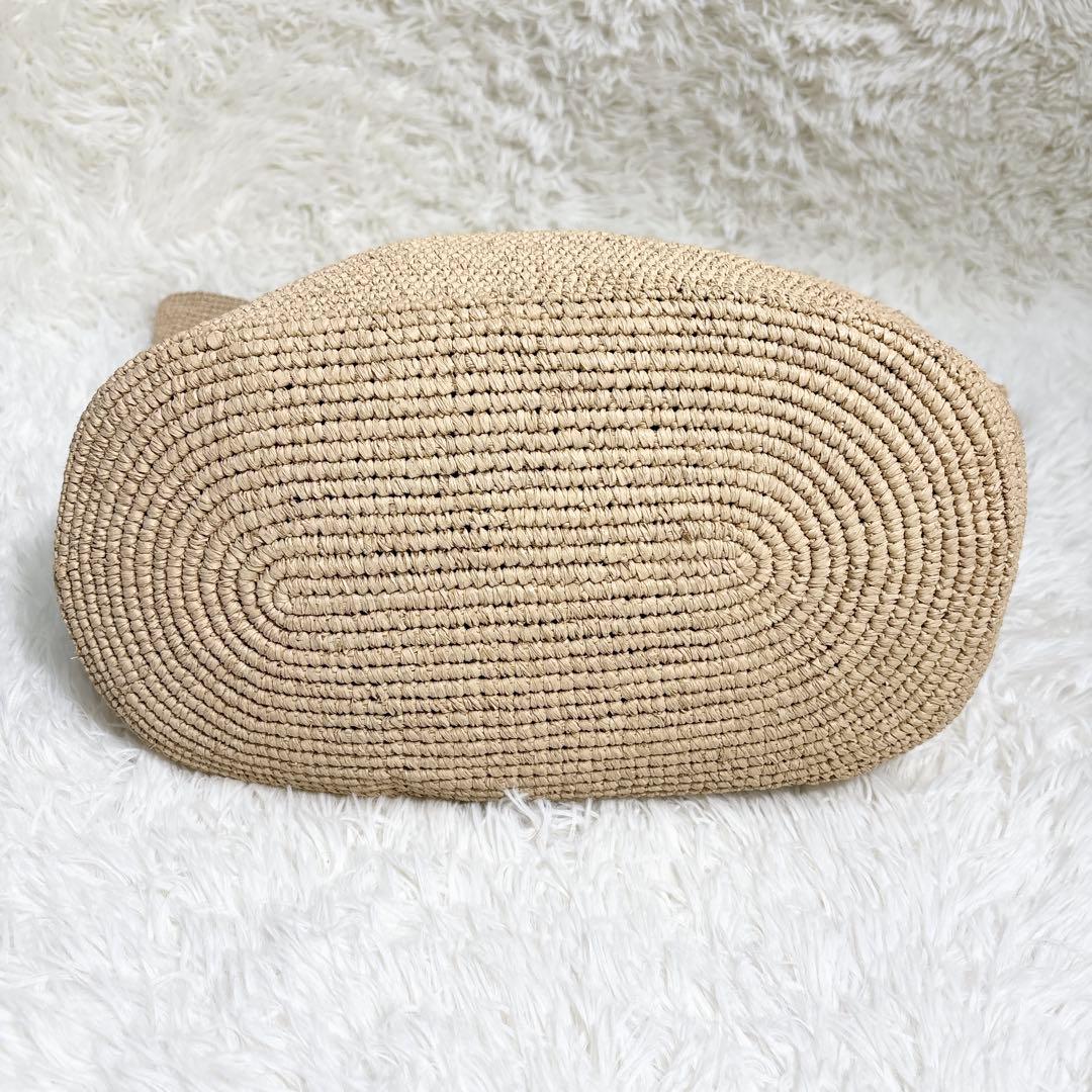 ☆美品☆HEIDI  ハイディクライン カゴバッグ ラフィア フリンジ