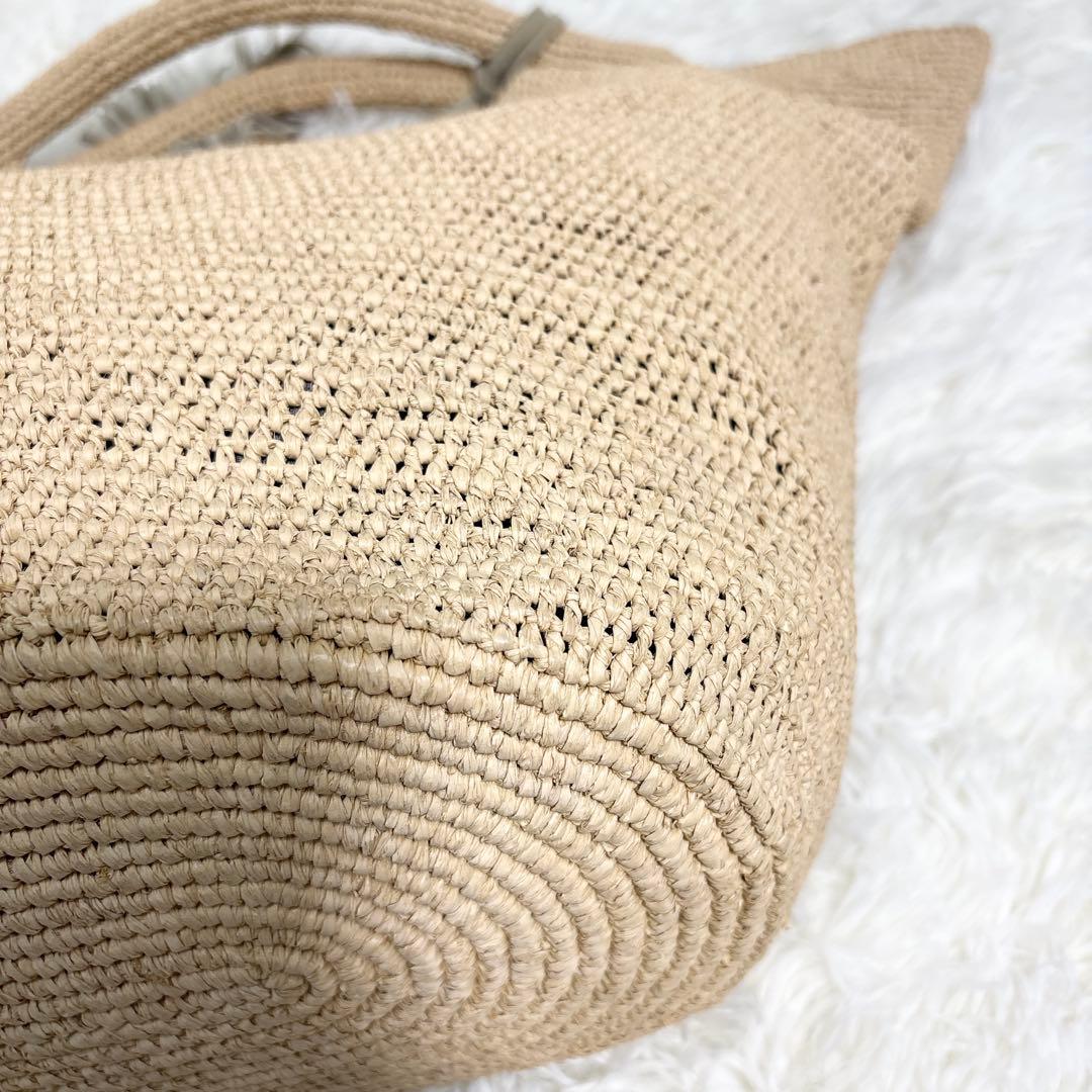 ☆美品☆HEIDI  ハイディクライン カゴバッグ ラフィア フリンジ