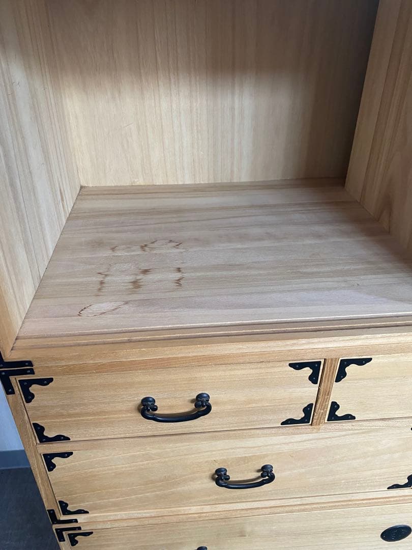 桐箪笥　天然木(桐無垢材) 6段　日本製