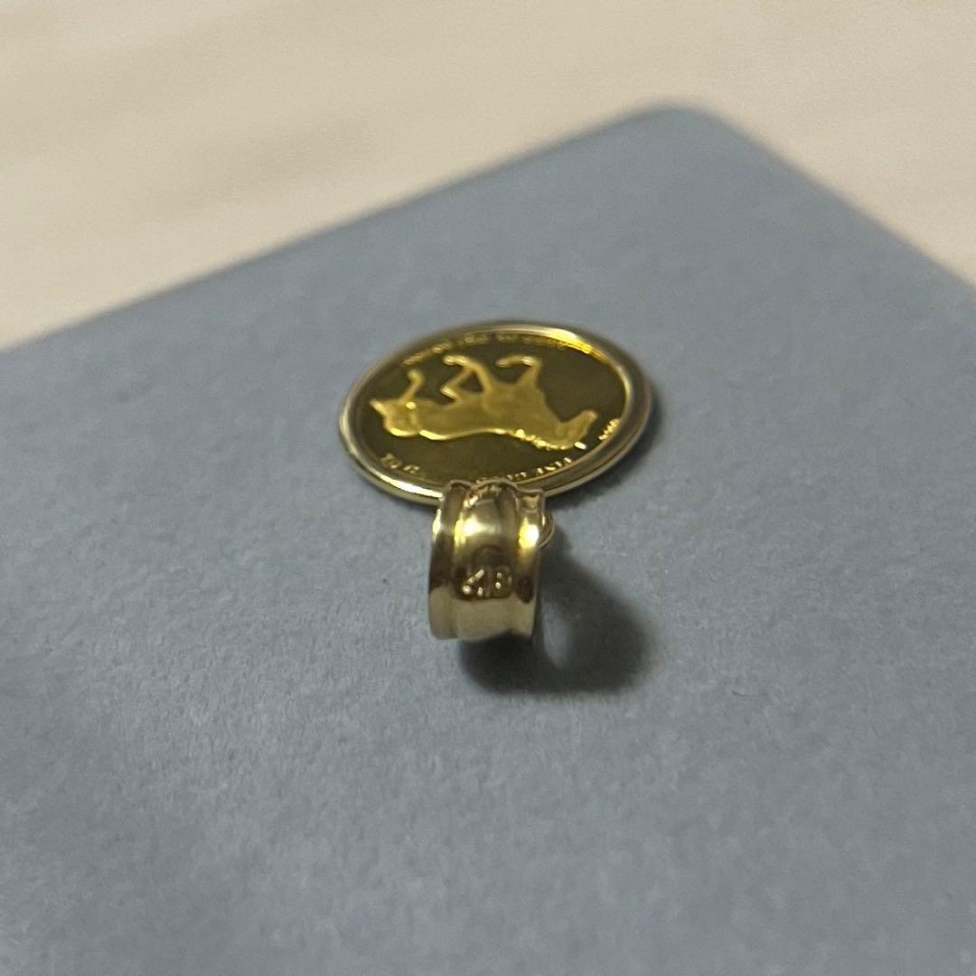 スターホース ペンダントヘッド 1/25オンス 純金メダル & K18フレーム