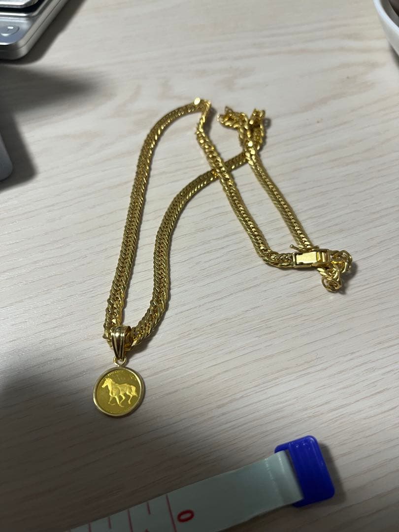 スターホース ペンダントヘッド 1/25オンス 純金メダル & K18フレーム