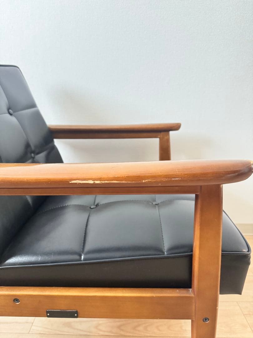 カリモク60 Kチェア 1シーター ブラック【梱包たのめる便発送】