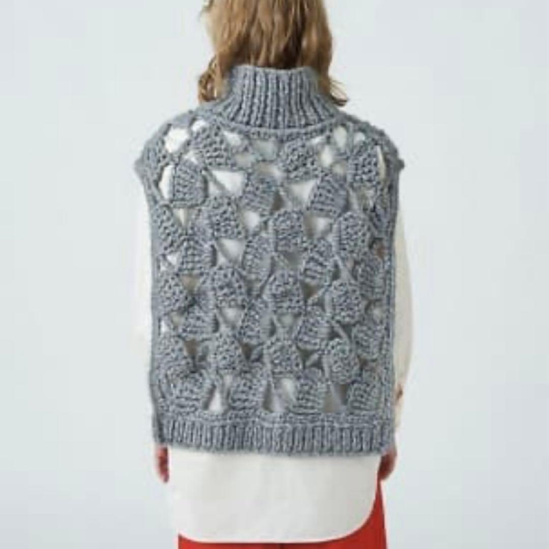 MACPHEEトゥモローランド ハンドクロシェ ハイネックベスト