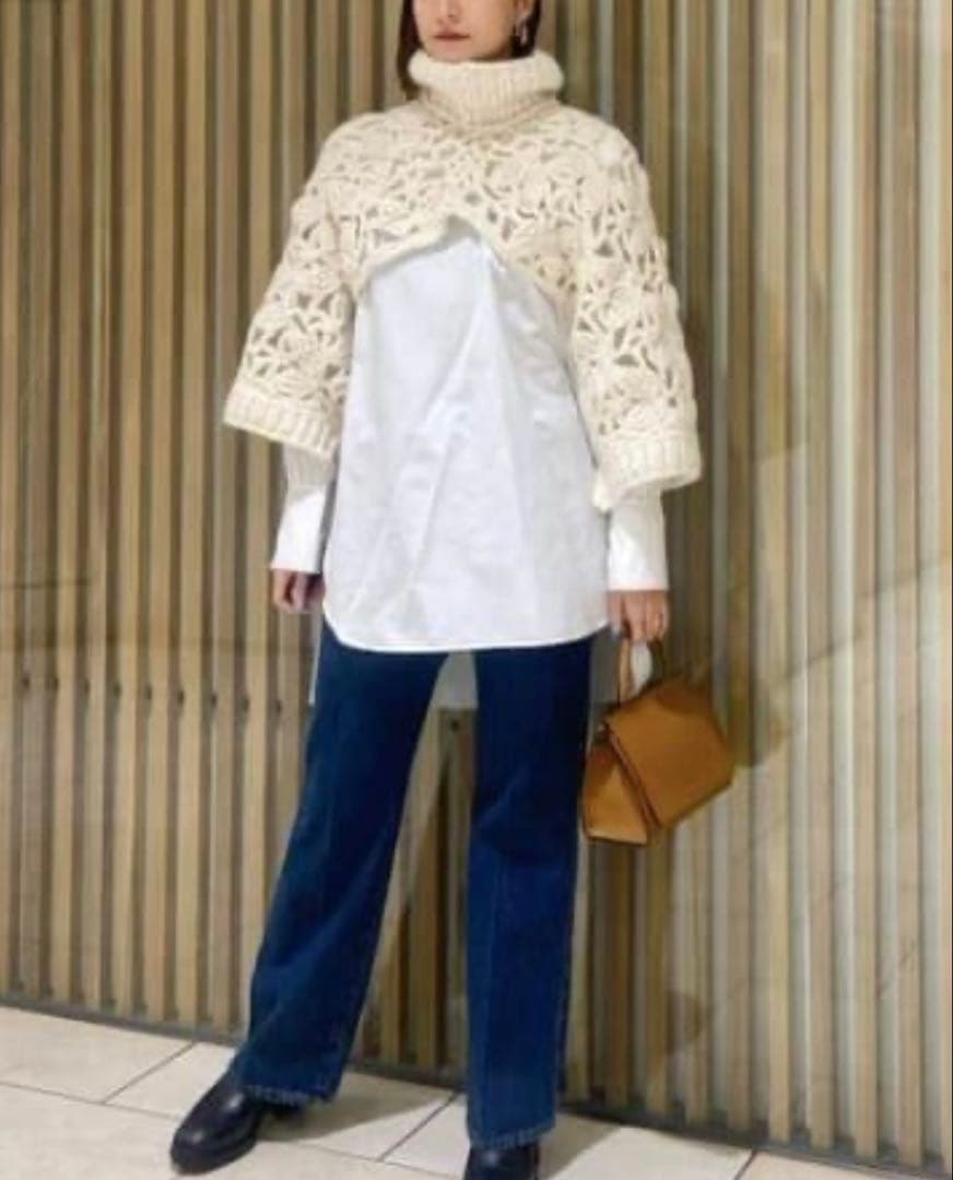 MACPHEEトゥモローランド ハンドクロシェ ハイネックベスト