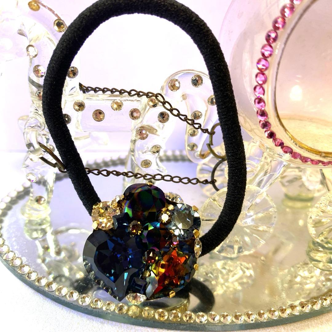 みなくるさま❤️秋冬新作❤️超ゴージャスビジュー　ヘアゴム❣️ スワロフスキー