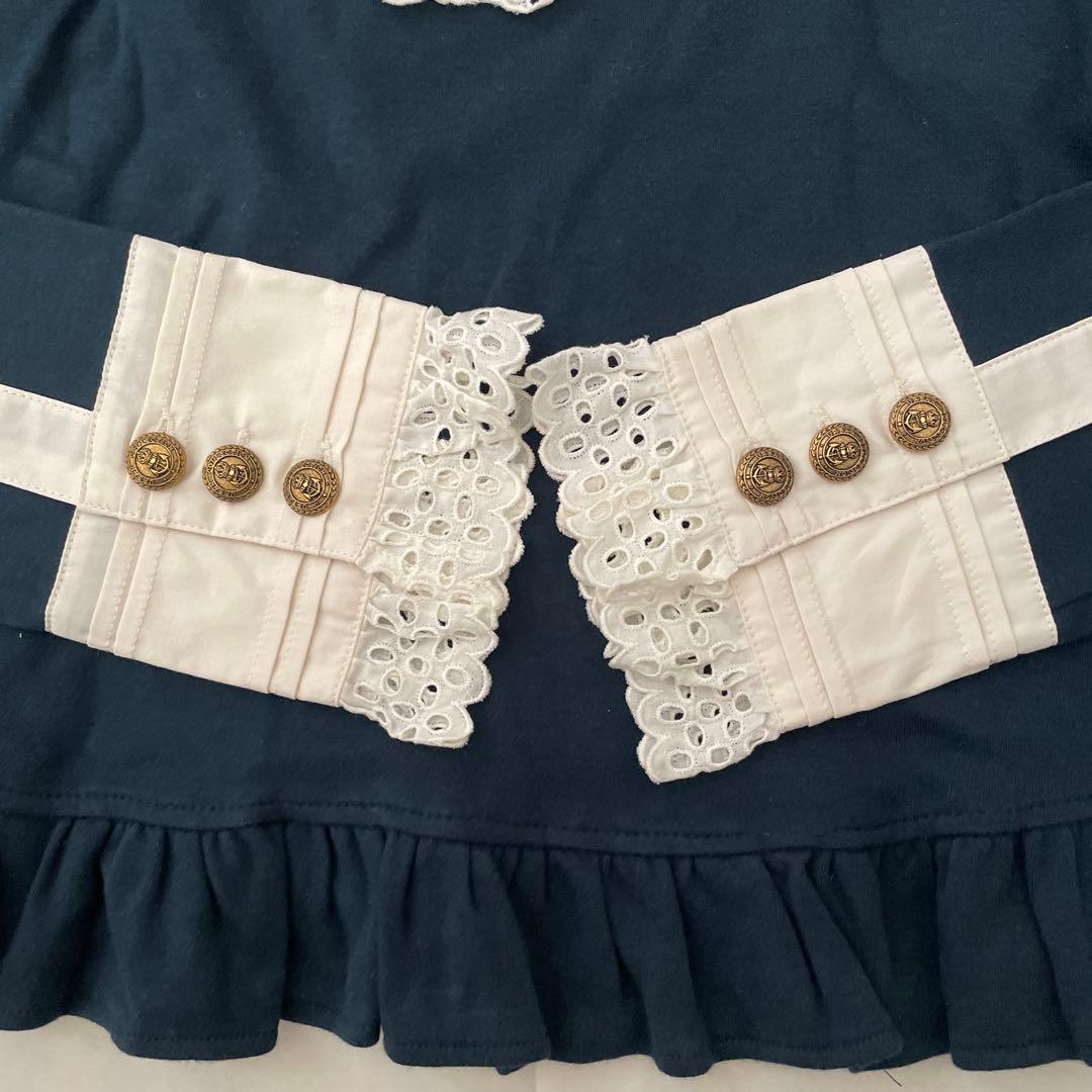 Angelic Pretty ストライプリボン付きフリルカットソー 長袖