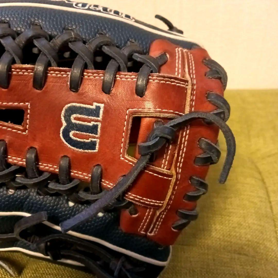 ■美品 湯もみ型付■ウィルソン DUAL オールラウンド グローブ 軟式グラブ