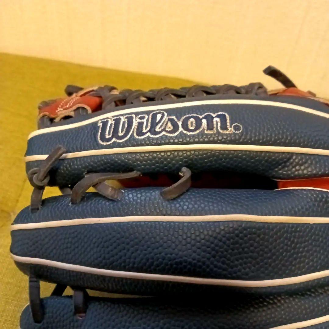 ■美品 湯もみ型付■ウィルソン DUAL オールラウンド グローブ 軟式グラブ