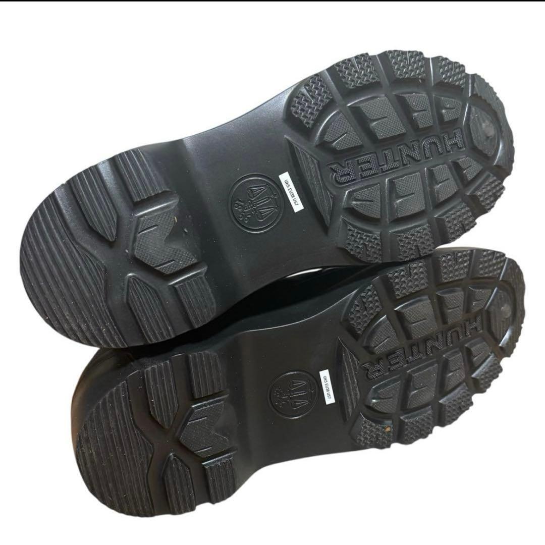 【新品】HUNTER ハンター レインシューズ ZIPショートブーツ ブラック