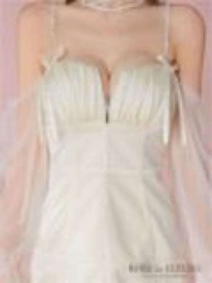 ROBE de FLEURS ラメチュールシアーオフショルミニキャバドレス M