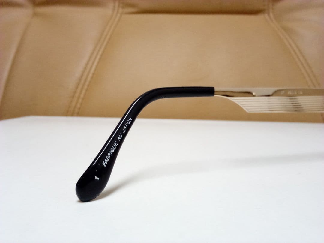 ビンテージ　サンローランメガネフレーム（ゴールド）56サイズ