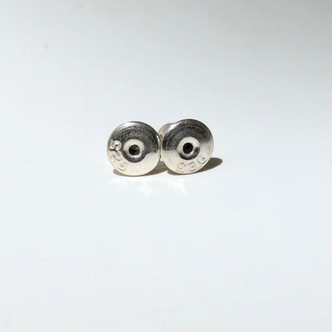 1003 シルバー　925 SILVER フープピアス　 刻印　両耳