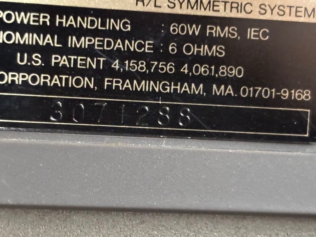 美品！Bose スピーカーMODEL121ケーブル付き シリアル連番 木目綺麗！