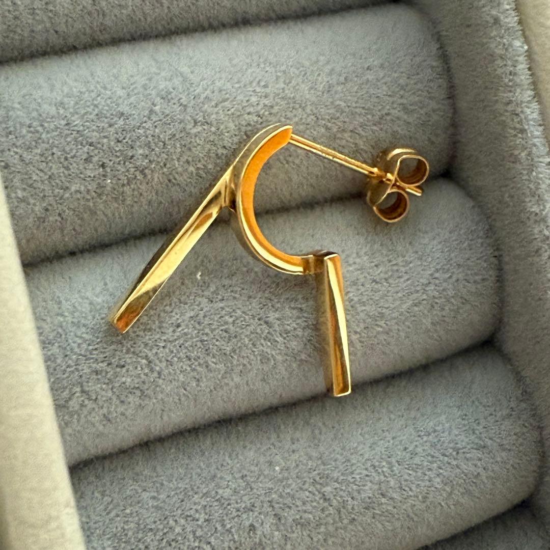 AHKAH スプリングピアス 片耳のみ K18 YG