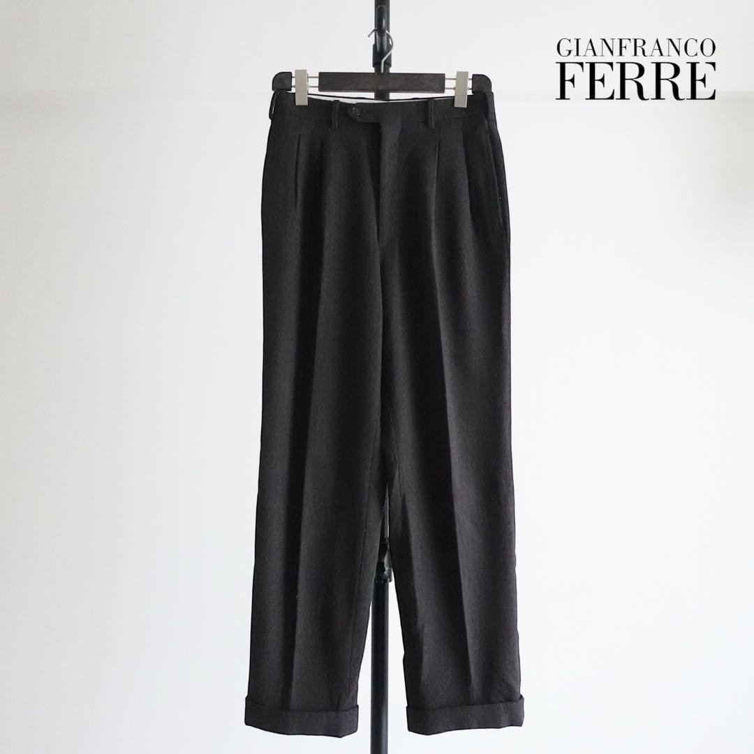 1980s GIANFRANCO FERRE ヘビーウエイト　ワイドトラウザーズ