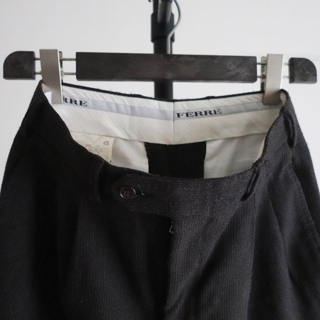 1980s GIANFRANCO FERRE ヘビーウエイト　ワイドトラウザーズ
