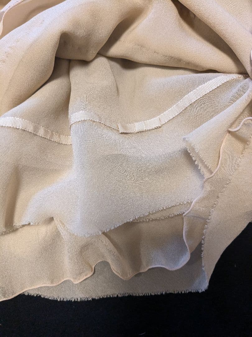 フォクシー　ワンピース　シルク　フリル　ティアード　FOXEY Gatsby