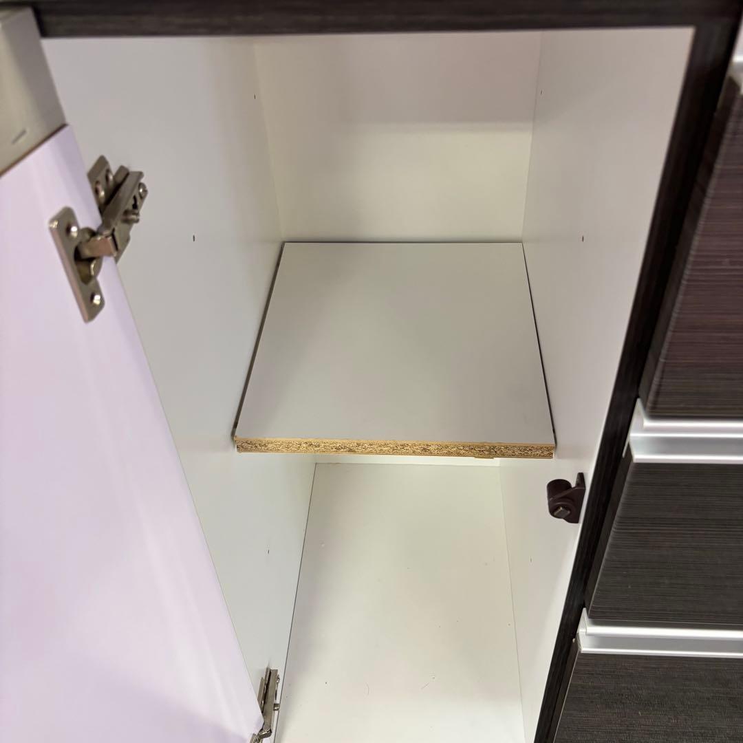 関家具　ダークブラウン木製食器棚