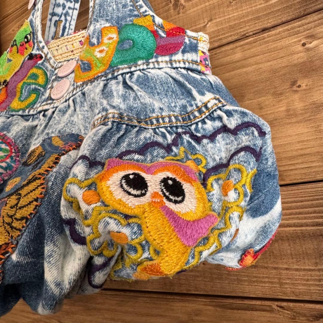 も*も様 ハンドメイド デニムリメイク バッグ レトロアニマル 楕円底 35
