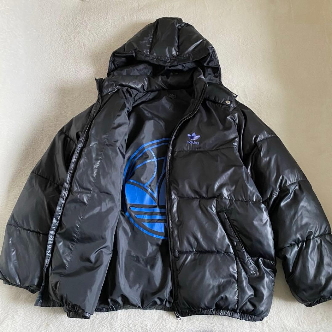 00s adidas パファージャケット　中綿　2way 黒　オーバーサイズ