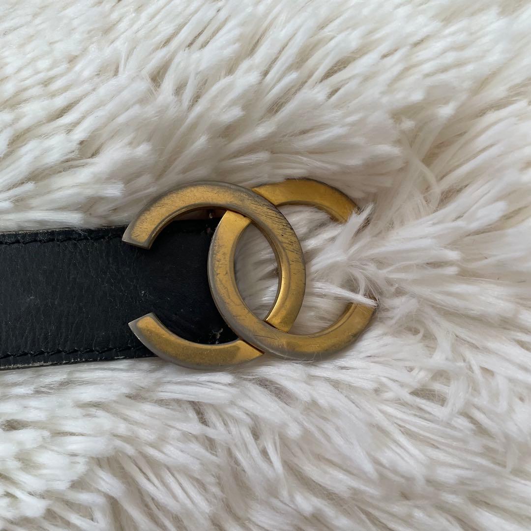 希少 シャネル ココマーク ベルト ゴールド 65 レディース