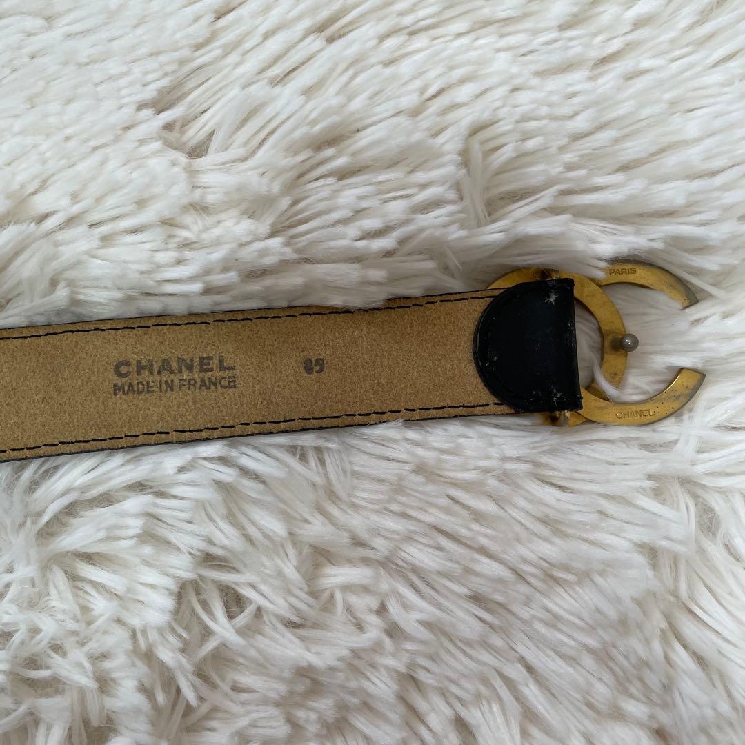 希少 シャネル ココマーク ベルト ゴールド 65 レディース