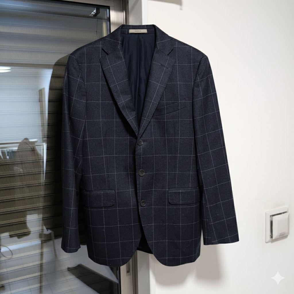 最終価格！ボリオリ HAMPTON スーツセットアップ 44 ネイビー チェック