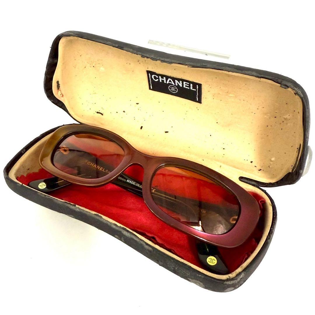 シャネル ココマーク レクタングル サングラス 5011 ブラウン