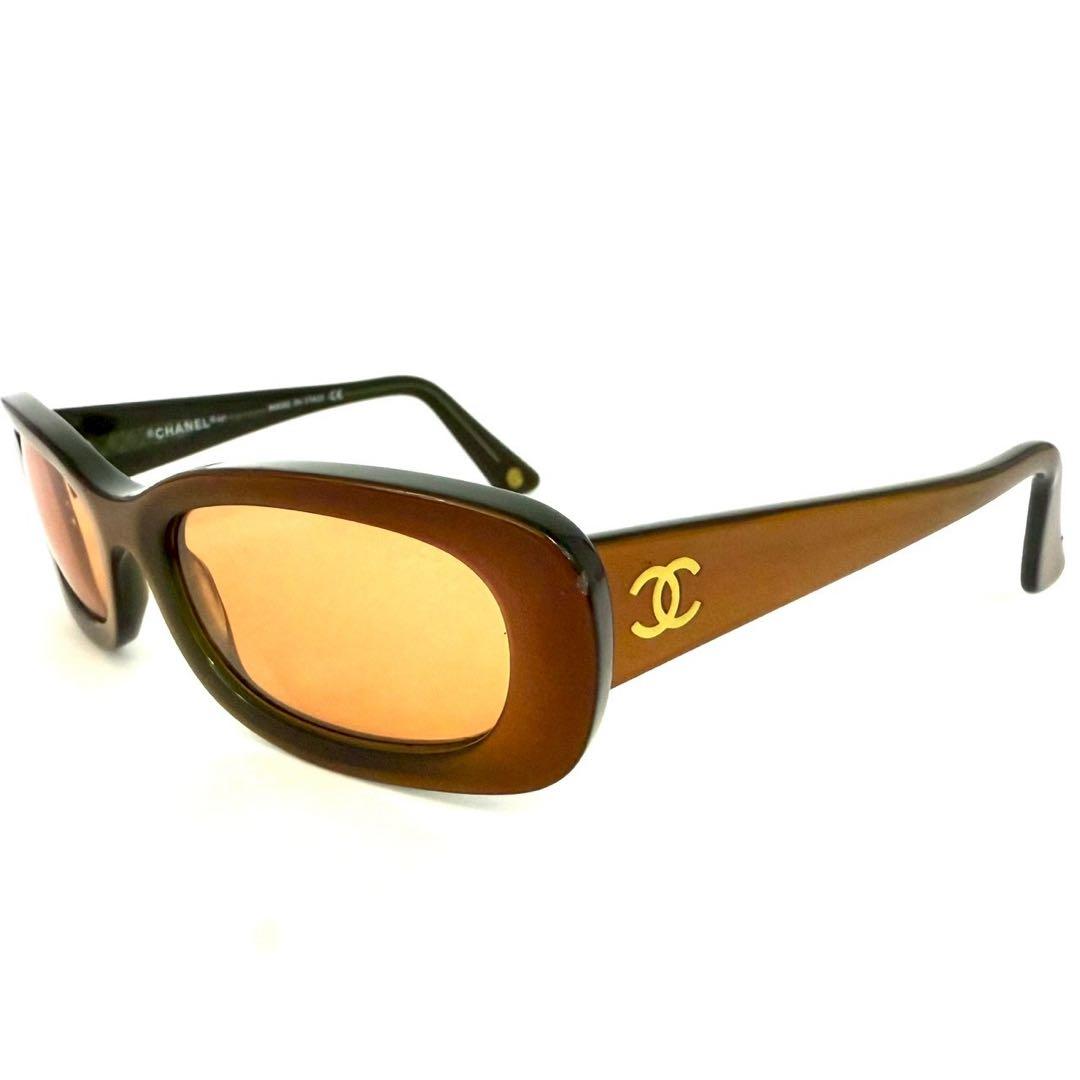 シャネル ココマーク レクタングル サングラス 5011 ブラウン