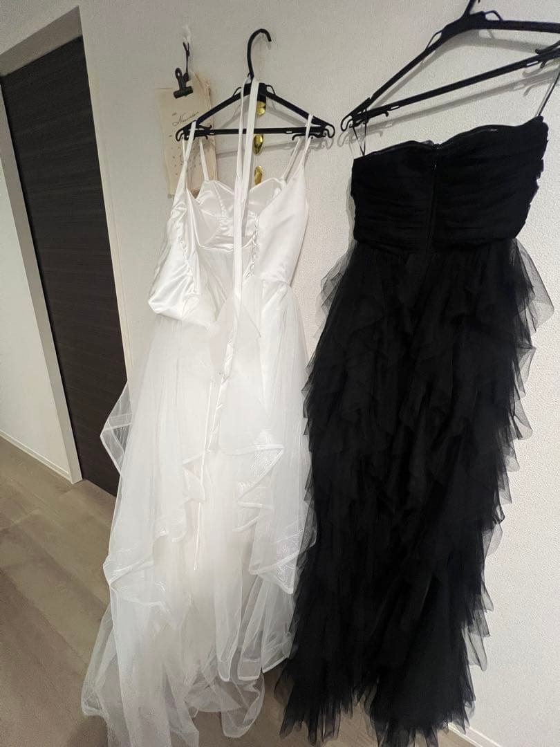 前撮り　ウェディング　ホワイト　ドレス