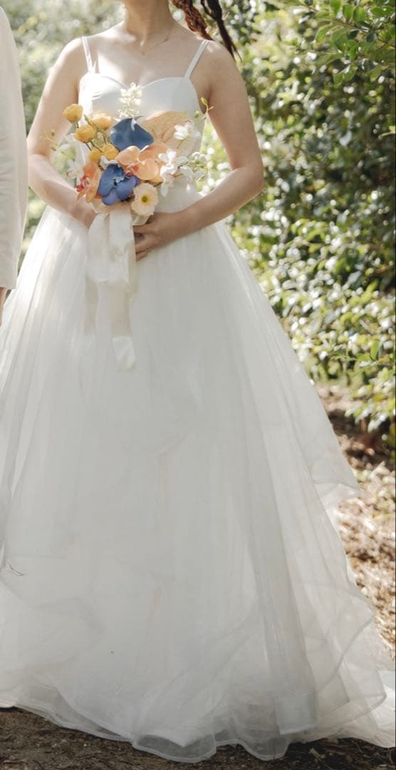 前撮り　ウェディング　ホワイト　ドレス