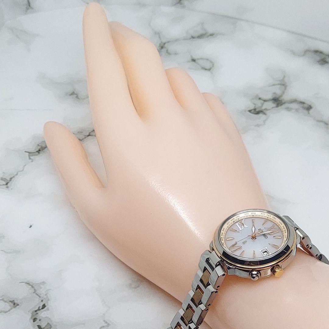 【美品】SEIKO セイコー ルキア lk レディース 電波ソーラー デイト