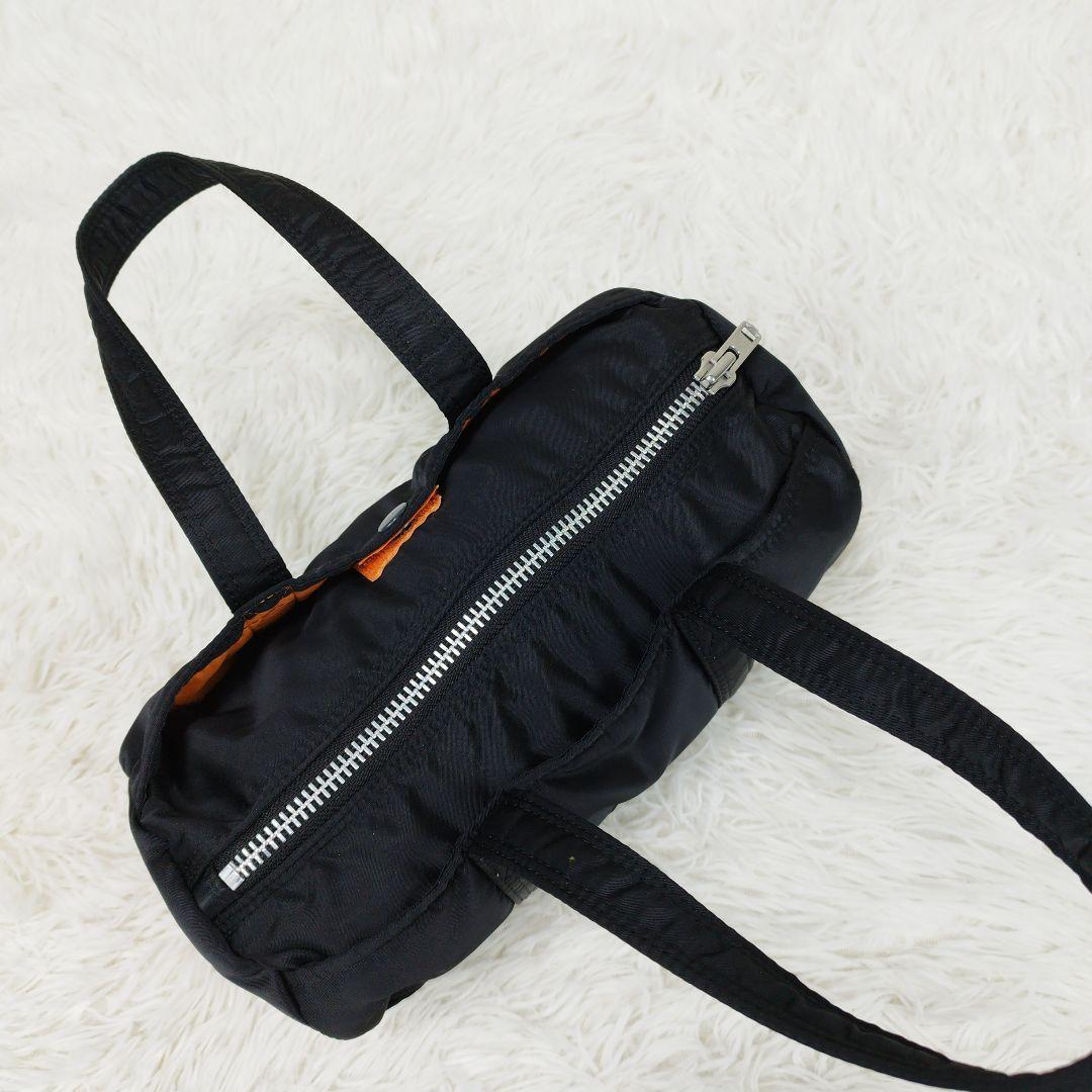 ✨美品✨ ポーター タンカー ドラムバッグ ミニボストンバッグ 黒 ナイロン