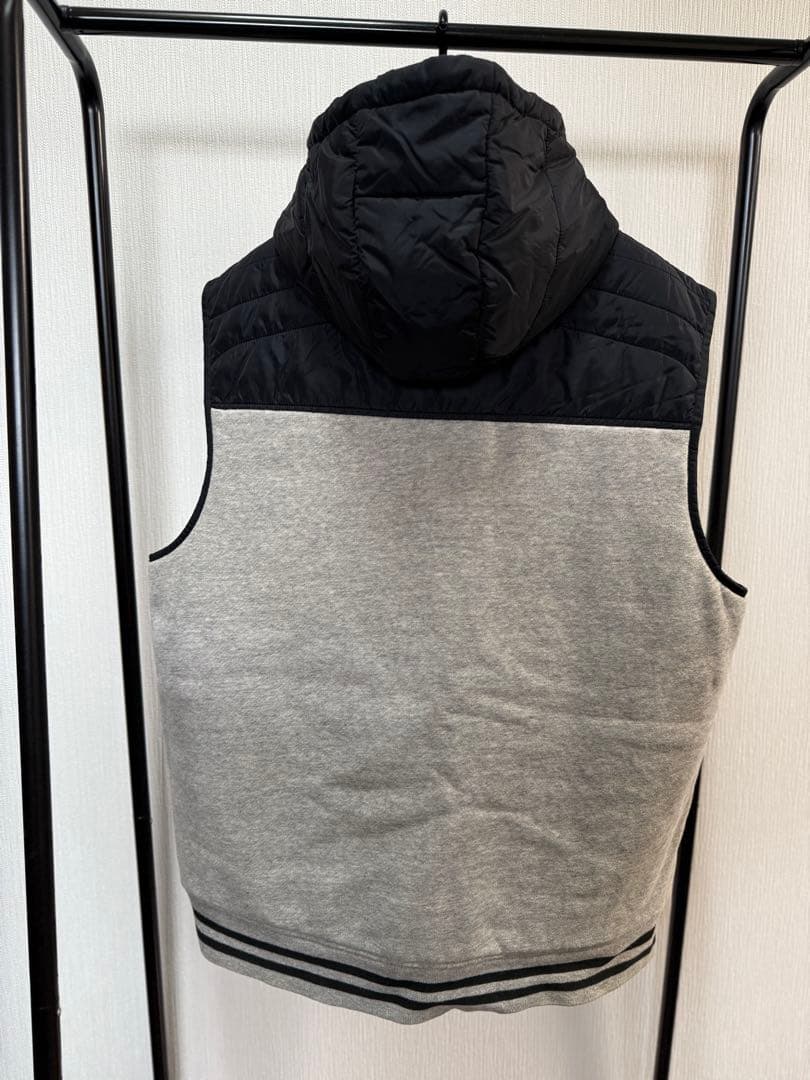 お値下POLO Ralph Laurenフード付中綿ベスト グレー✖️ブラック美品