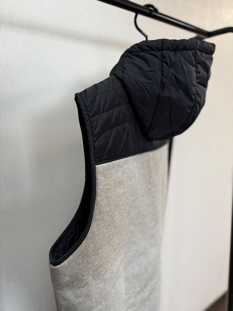 お値下POLO Ralph Laurenフード付中綿ベスト グレー✖️ブラック美品