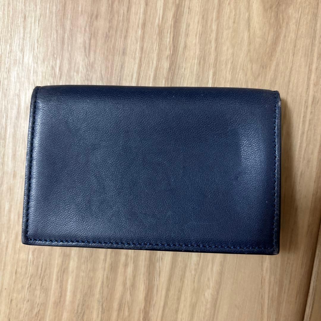 【最終値下げ】ロエベ　レザー名刺入れ　ネイビー