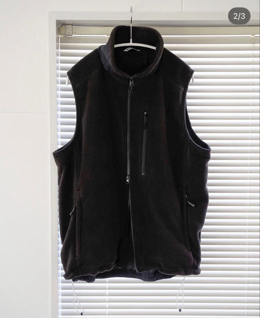 sumari フリースベスト ブラック ennoy optstuff