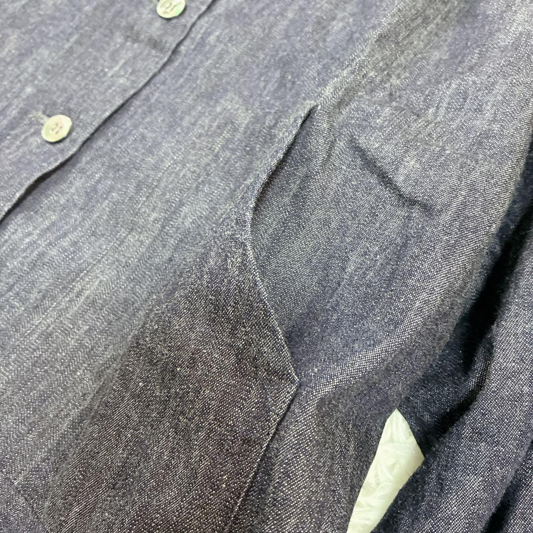 【美品】 ミズイロインド デニム コンパクト シャツ インディゴ ジャケット