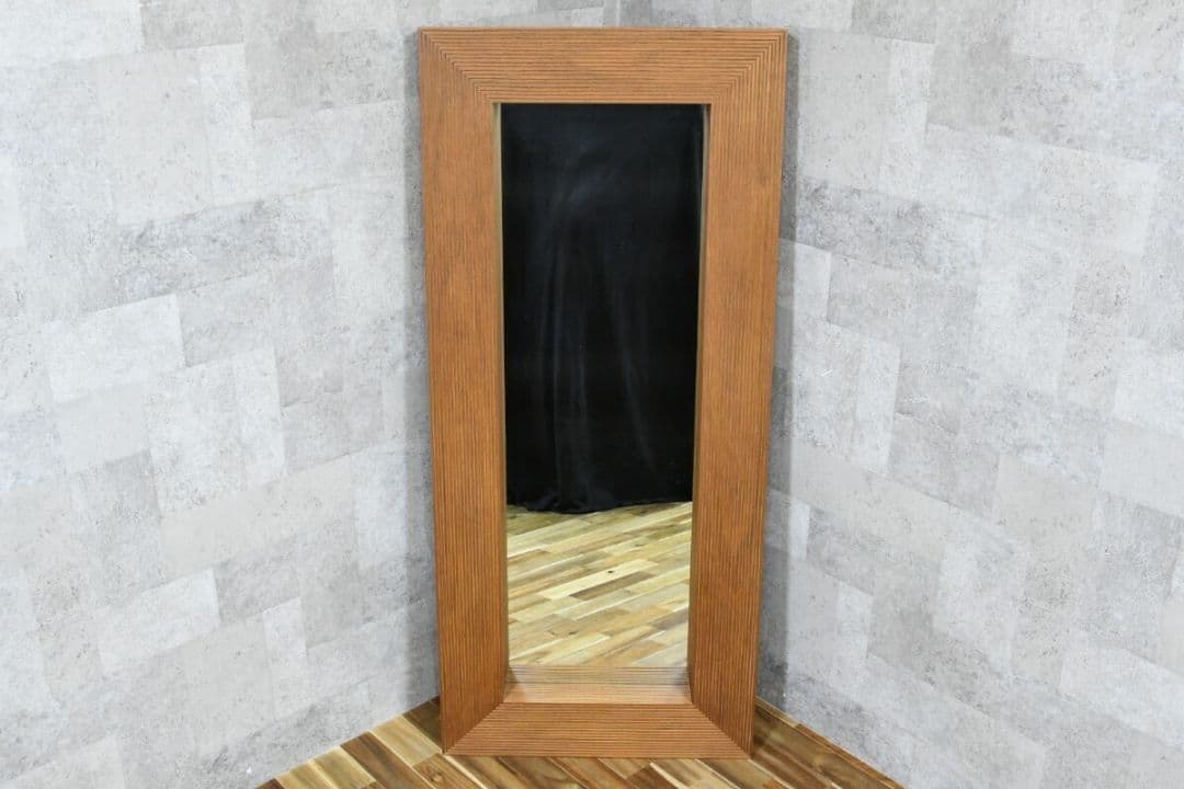 4BK168 アクタス レイ ルームミラー 姿見 ウォールナット モダン 鏡