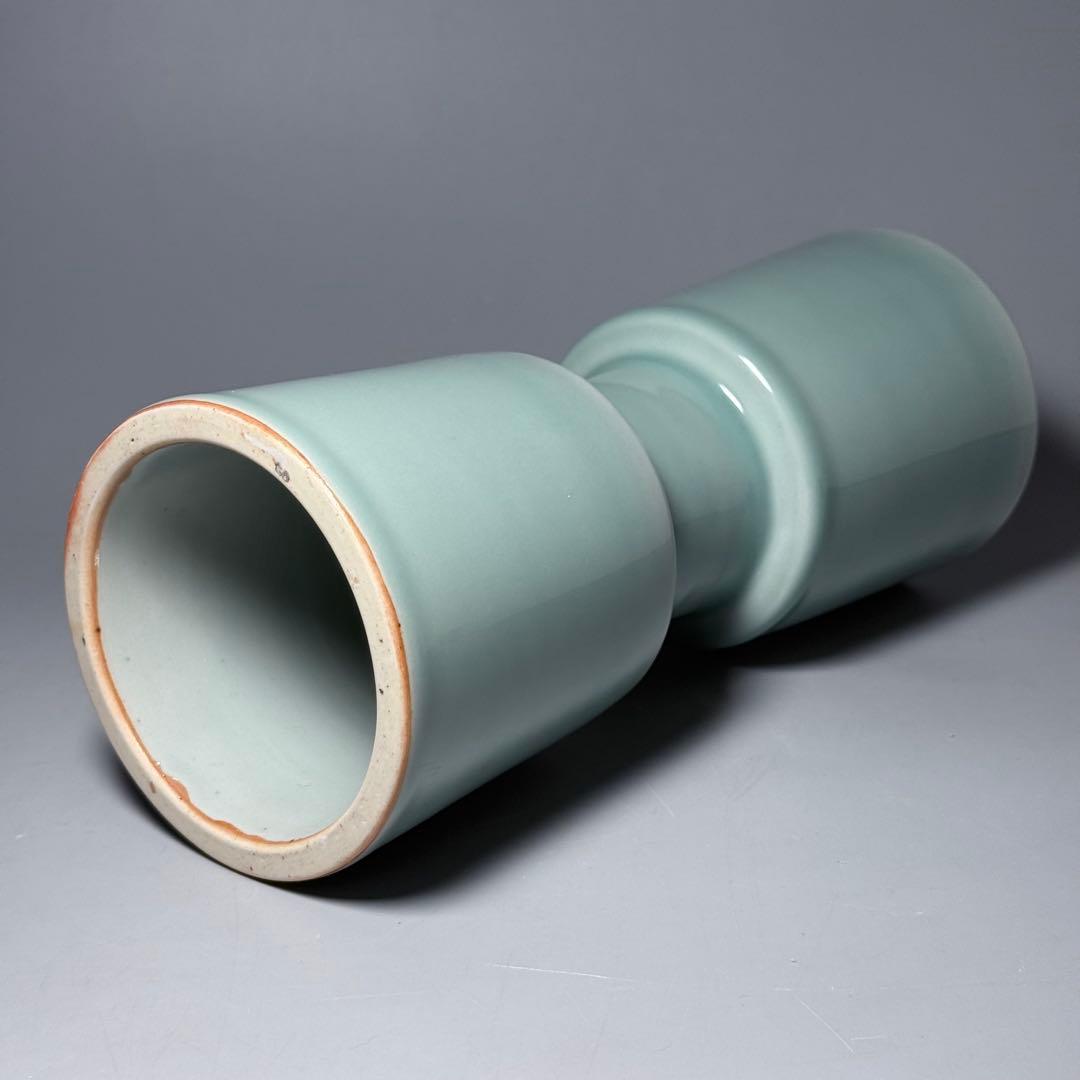 盛期　鍋島青磁杵形花池　二重共箱　有名蒐集家　旧蔵　図録掲載品！　本物保証